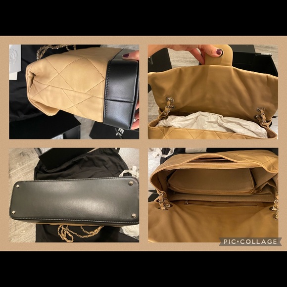 PRISTINE💯CHANEL GORGEOUS QUILTED LAMBSKIN MAXI FLAP BAG W/ORGANIZER - Picture 8 of 16